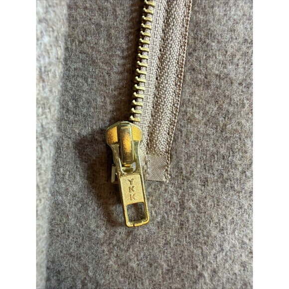 J Crew BU261 Womens Wool City Coat Long Sleeve Zip-Up Button Neck Tan 18 - Picture 10 of 14